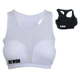 Rewon Damen Brustschutz Weiß für Kampfsport, ideal zum Boxen und Fitness, bietet Schutz und Bewegungsfreiheit, Boxausrüstung online.